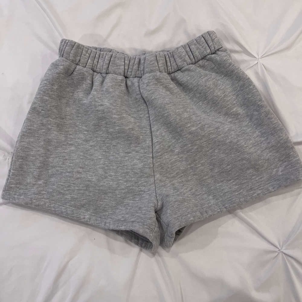 Princess Polly, gray sweat-shorts.